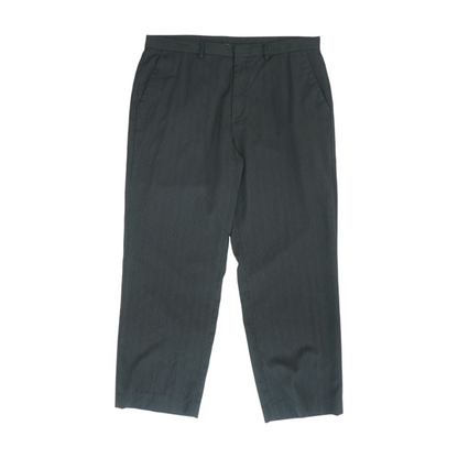 Black Striped Regular Pants