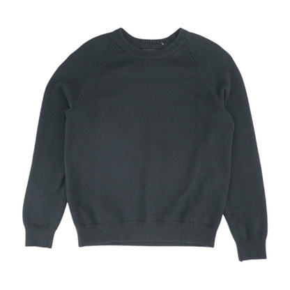 Black Solid Pullover Sweater