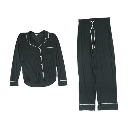Black Solid Pajama Set