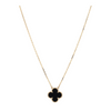 18K Yellow Gold Onyx Pendant Necklace