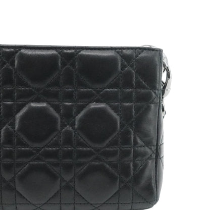 Black Small Lady Dior Shoulder Bag in Cannage Lambskin
