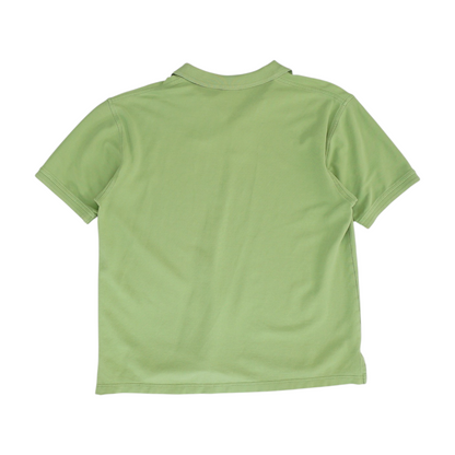 Green Solid Short Sleeve Polo