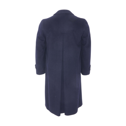 Vintage Navy Wool Button-Front Coat