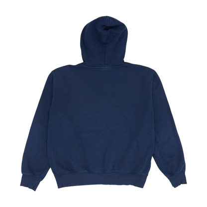 Blue Solid Hoodie Pullover