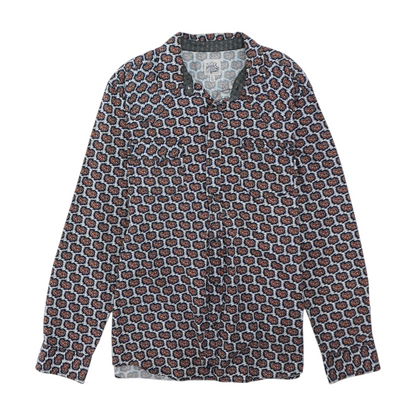 Multi Print Long Sleeve Button Down