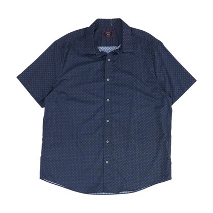 Navy Floral Short Sleeve Button Down