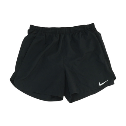 Black Solid Active Shorts