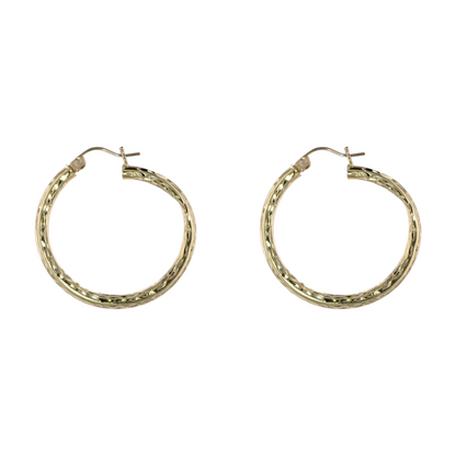 14K Yellow Gold Hoop Earrings