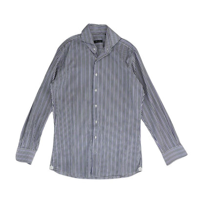 Purple Striped Long Sleeve Button Down