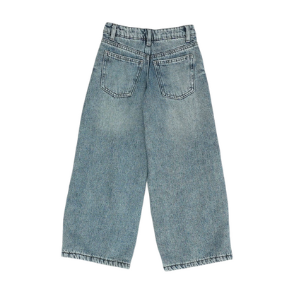 Blue Solid Straight Jeans