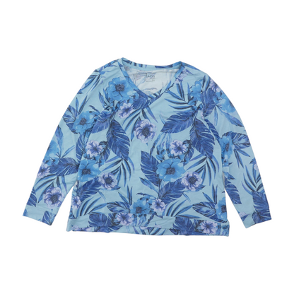 Blue Floral Blouse