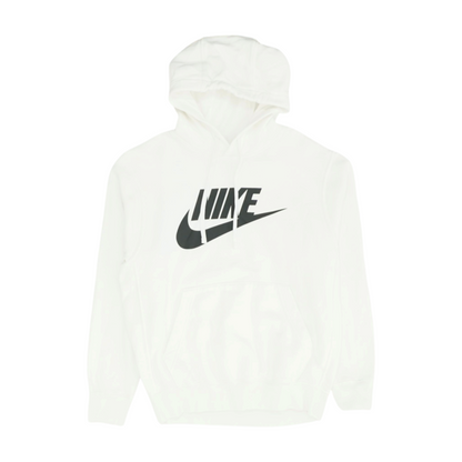 White Solid Hoodie Pullover