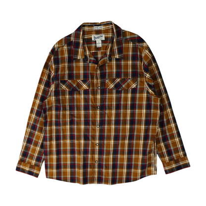 Rust Plaid Long Sleeve Button Down