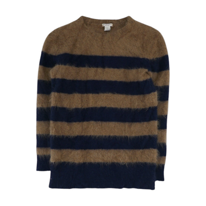 Brown Striped Pullover Sweater