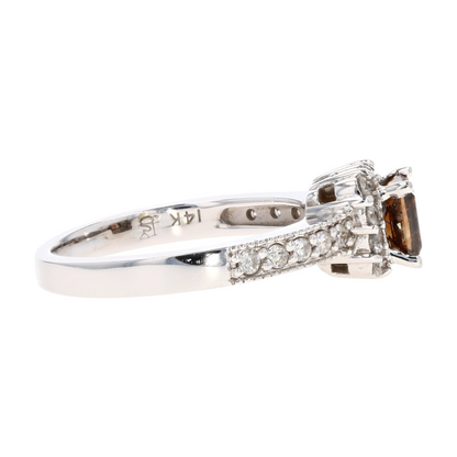 14K White Gold Diamond Engagement Ring