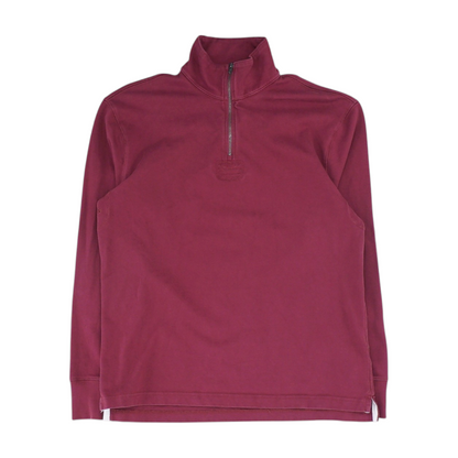 Maroon Solid 1/4 Zip Pullover