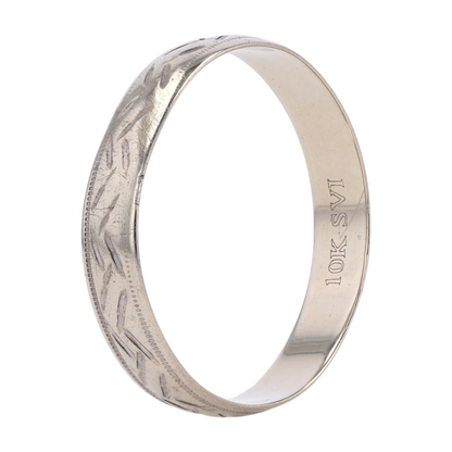 10K White Gold Band Ring