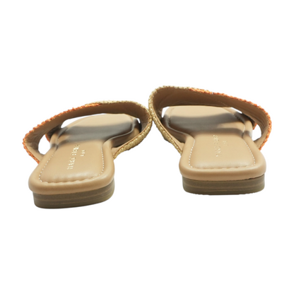 Orange Flat Sandals