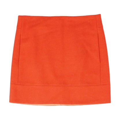 Red Solid Mini Skirt