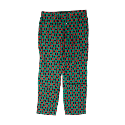 Green Geometric Pajama Bottom