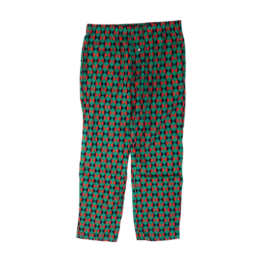 Green Geometric Pajama Bottom