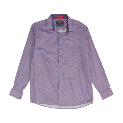 Purple Floral Long Sleeve Button Down