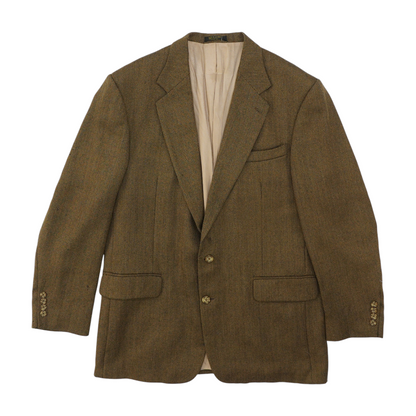 Vintage Brown Long Solid Sport Coat
