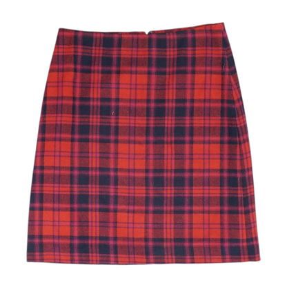 Red Plaid Mini Skirt