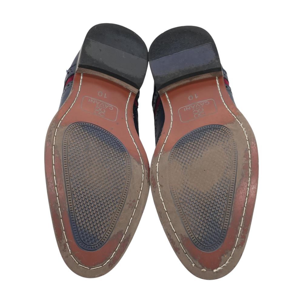 Navy Lace-Up Dress Shoes