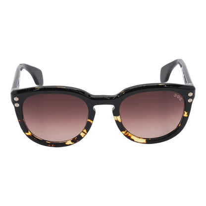 Black BK/TORT Round Sunglasses