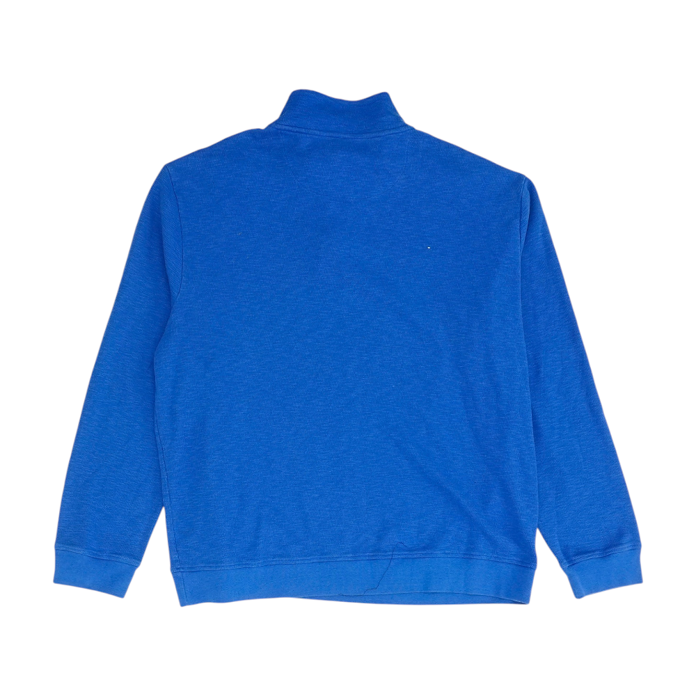 John Bartlett Blue Solid 1/4 Zip Pullover – Image 2