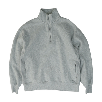 Gray Solid 1/4 Zip Pullover