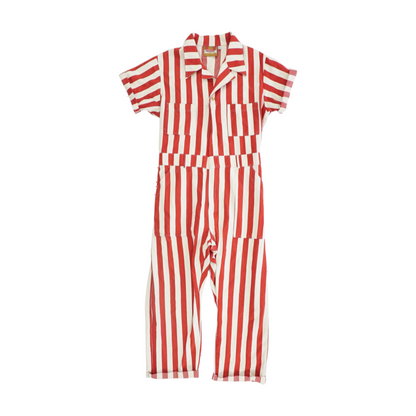 Red Striped Jumpsuit