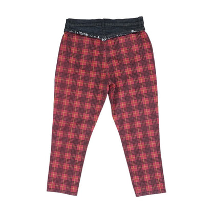 Red High Rise Jeans
