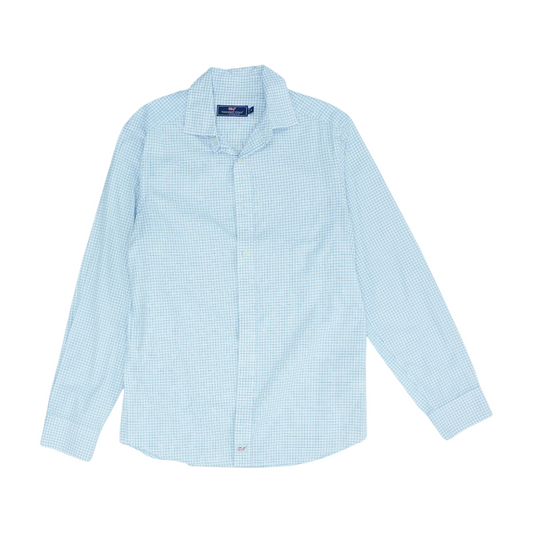 Blue Check Long Sleeve Button Down