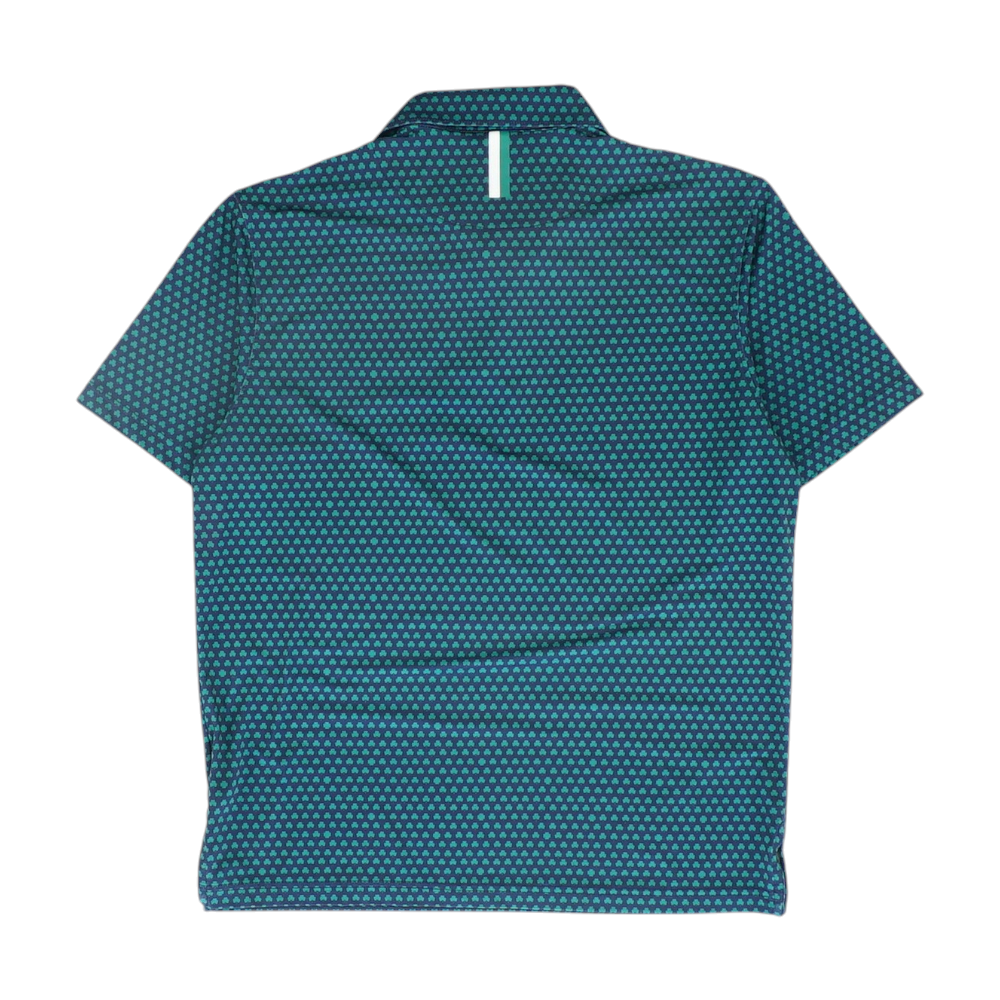 Navy Graphic Short Sleeve Polo