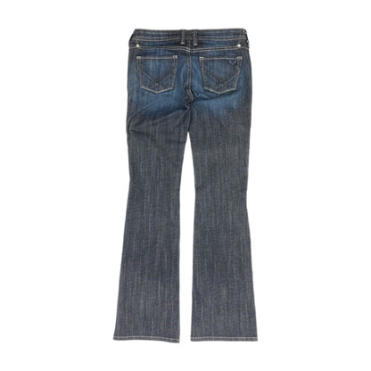 Navy Solid Low Rise Bootcut Jeans