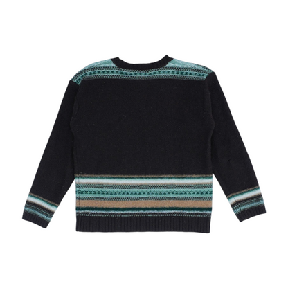 Vintage Brown Striped Pullover Sweater
