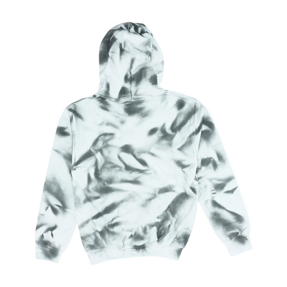 White Print Hoodie Pullover