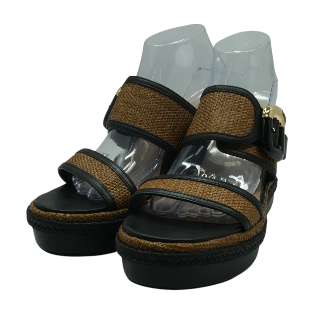 Brown Wedged Sandals