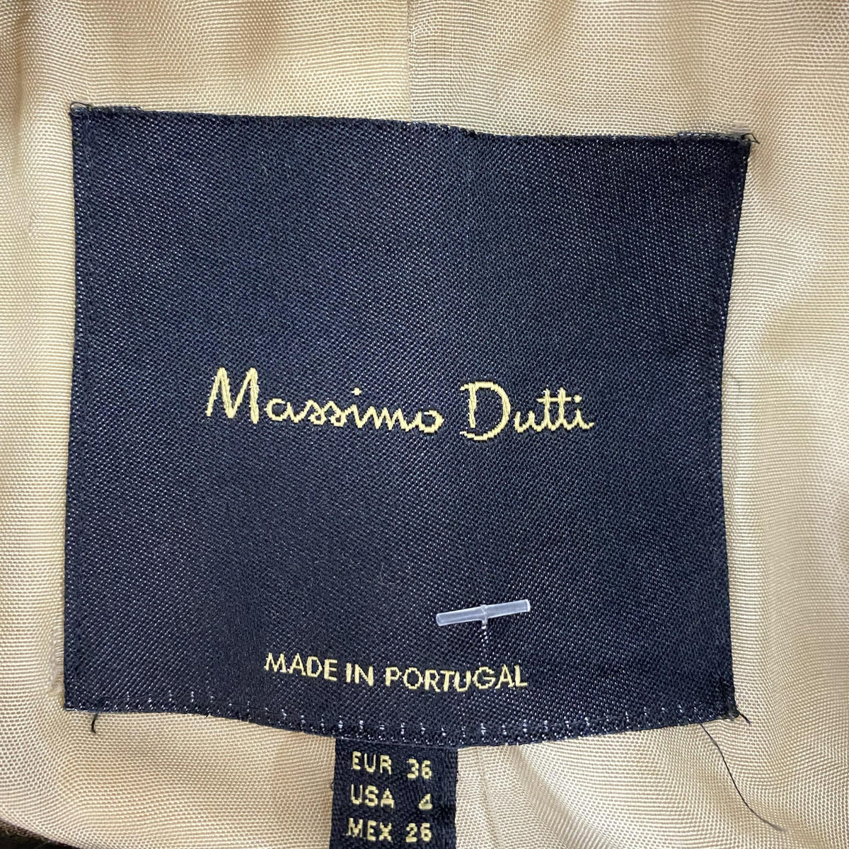Massimo Dutti Tan Solid Coat – Image 3