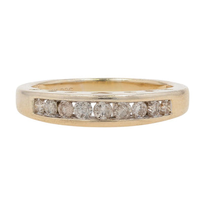 3/4 Ct 14K Gold Channel Set Round Diamond Anniversary Ring