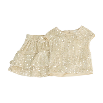 Beige Short Sleeve Set