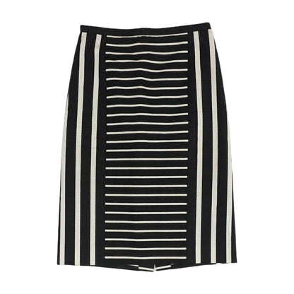 Black Striped Midi Skirt