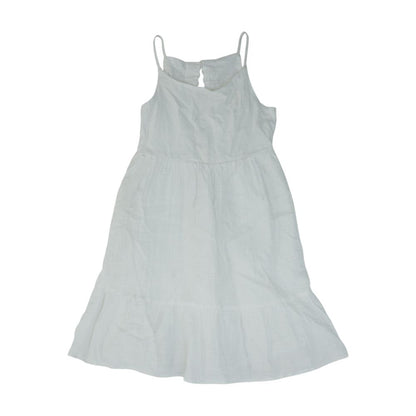 White Solid Dress