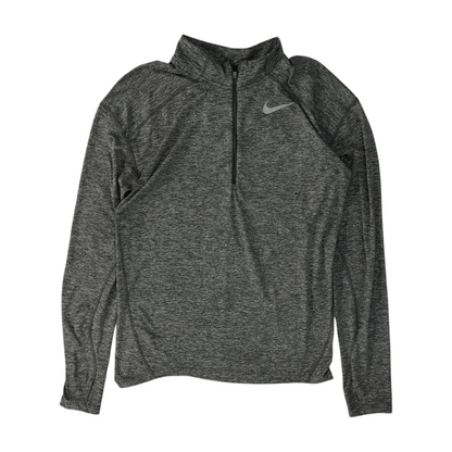 Gray Solid 1/4 Zip Pullover