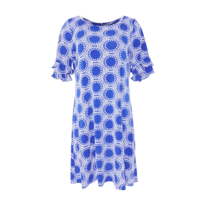 Blue Polka Dot Mini Dress