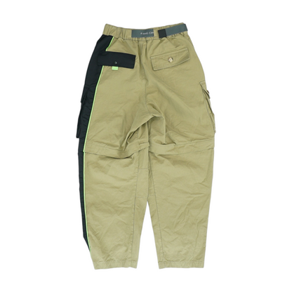 Khaki Color Block Regular Pants