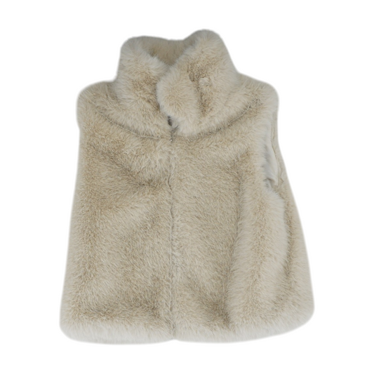 Beige Solid Casual Vest