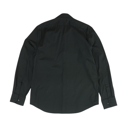 Black Striped Long Sleeve Button Down